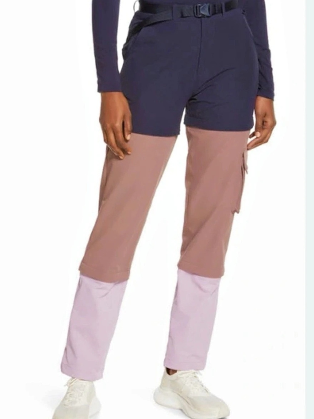 NEW Outdoor Voices RecTrek Zip-Off Pants Cargo Hiking Colorblock size Small